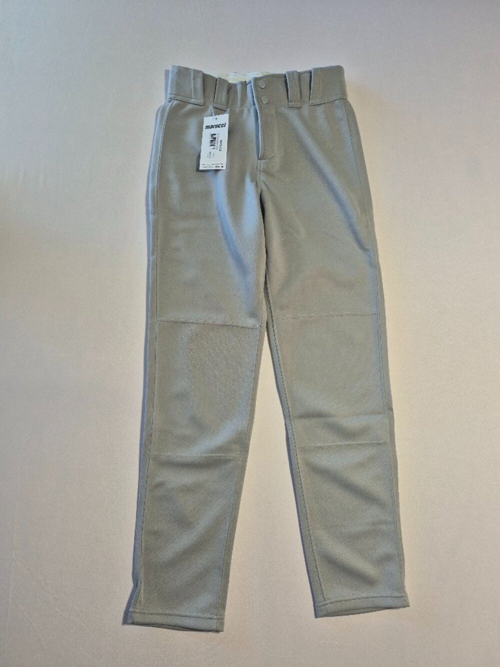 NWT Marucci Youth Tapered Double Knit Baseball Pants Gray Size YXL